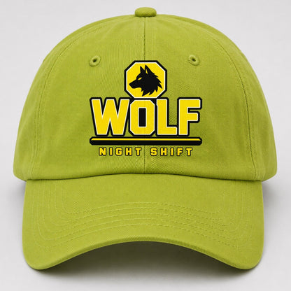 Wolf Night Shift Heavy Duty Baseball Cap – Fluorescent Green