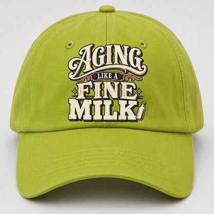 Aging Like A Fine Milk American Wit Baseball Cap – Fluorescent Green