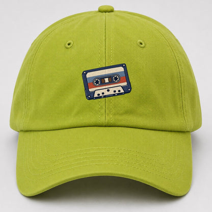 Cassette Tape Tiny Solo Marks Baseball Cap – Fluorescent Green