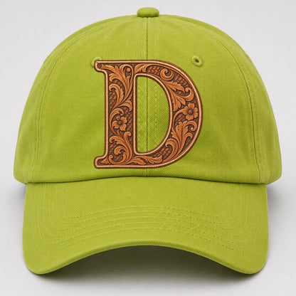 Tooled Leather D Monogram Baseball Cap – Fluorescent Green