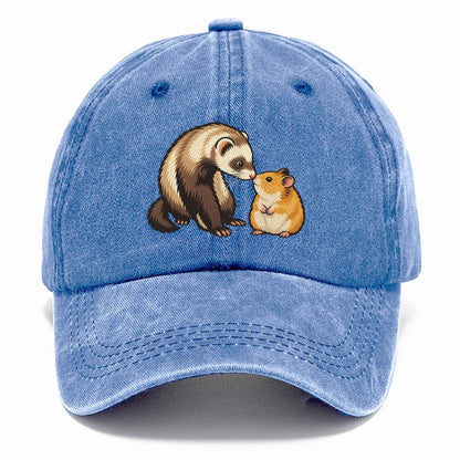 Ferret And Hamster Hello Small Pet Logos Classic Cap – Summer Sky