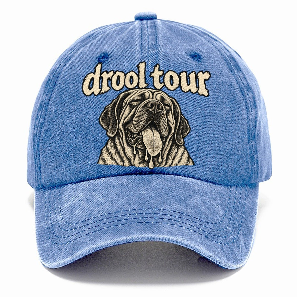 A Heavy Jowled Mastiff Head Panting With The Tongue Out Bark For Me Classic Cap – Summer Sky