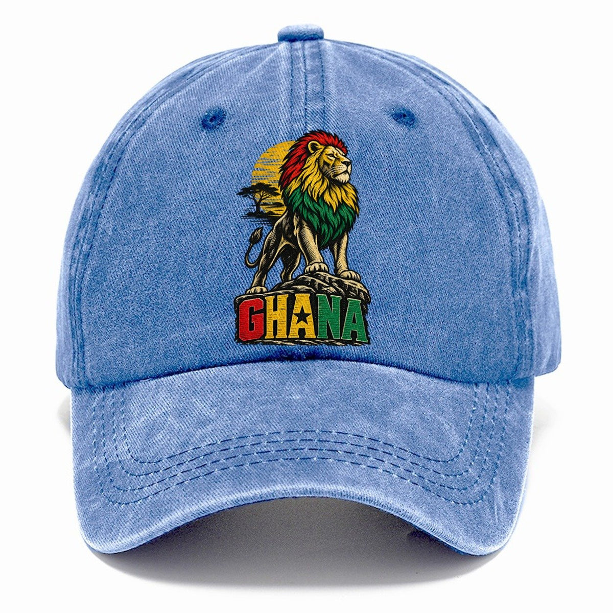 Ghana Lion Sunset Classic Cap – Summer Sky