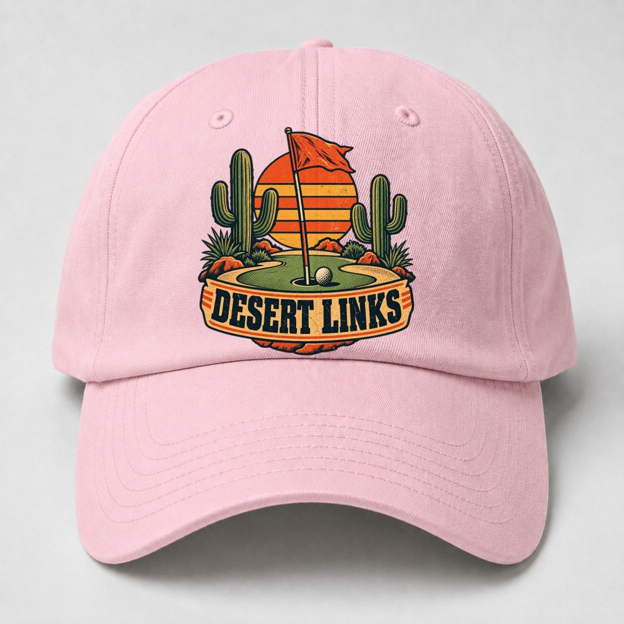 Desert Links Golf Life Baseball Cap – Pink