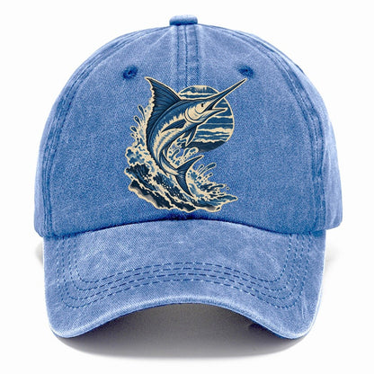 Leaping Marlin and Waves Classic Cap – Summer Sky