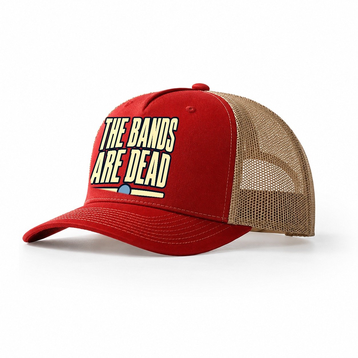 The Bands Are Dead Amateur Radio Trucker Hat – Red Khaki