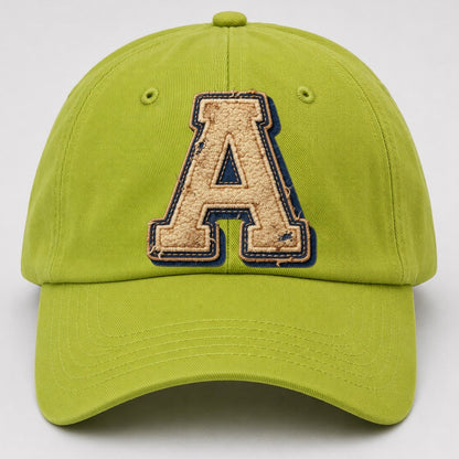 Varsity Chenille A Monogram Baseball Cap – Fluorescent Green