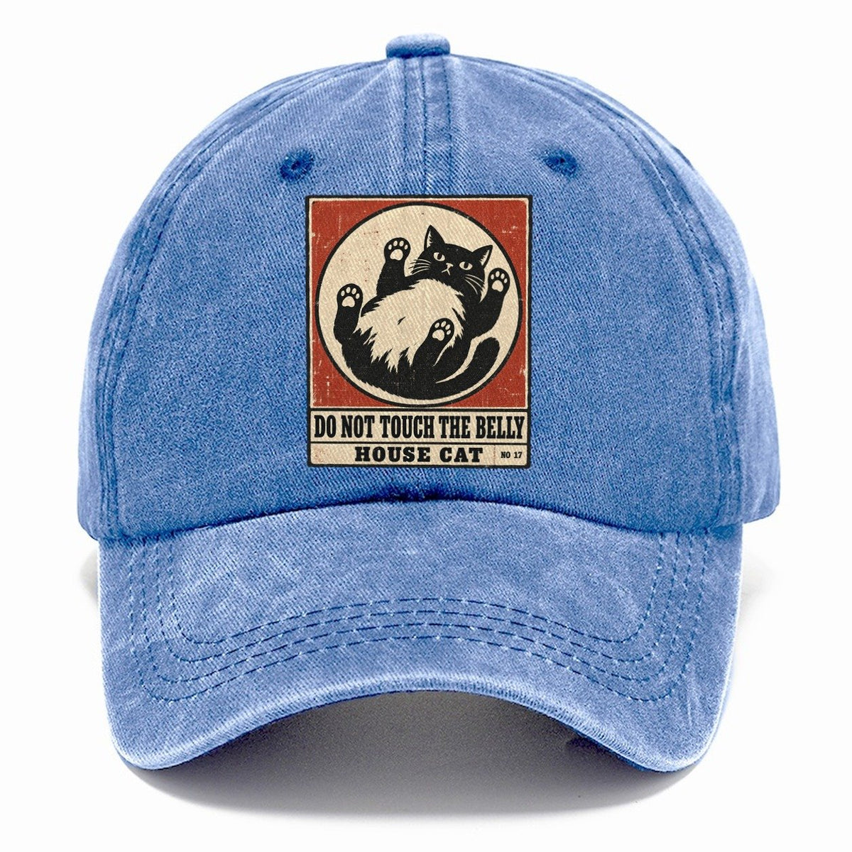 Do Not Touch The Belly Neko Says No Classic Cap – Summer Sky