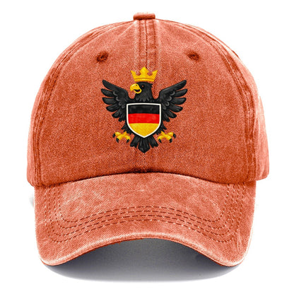 Crowned Black Eagle Flag Shield Classic Cap – Terracotta Clay