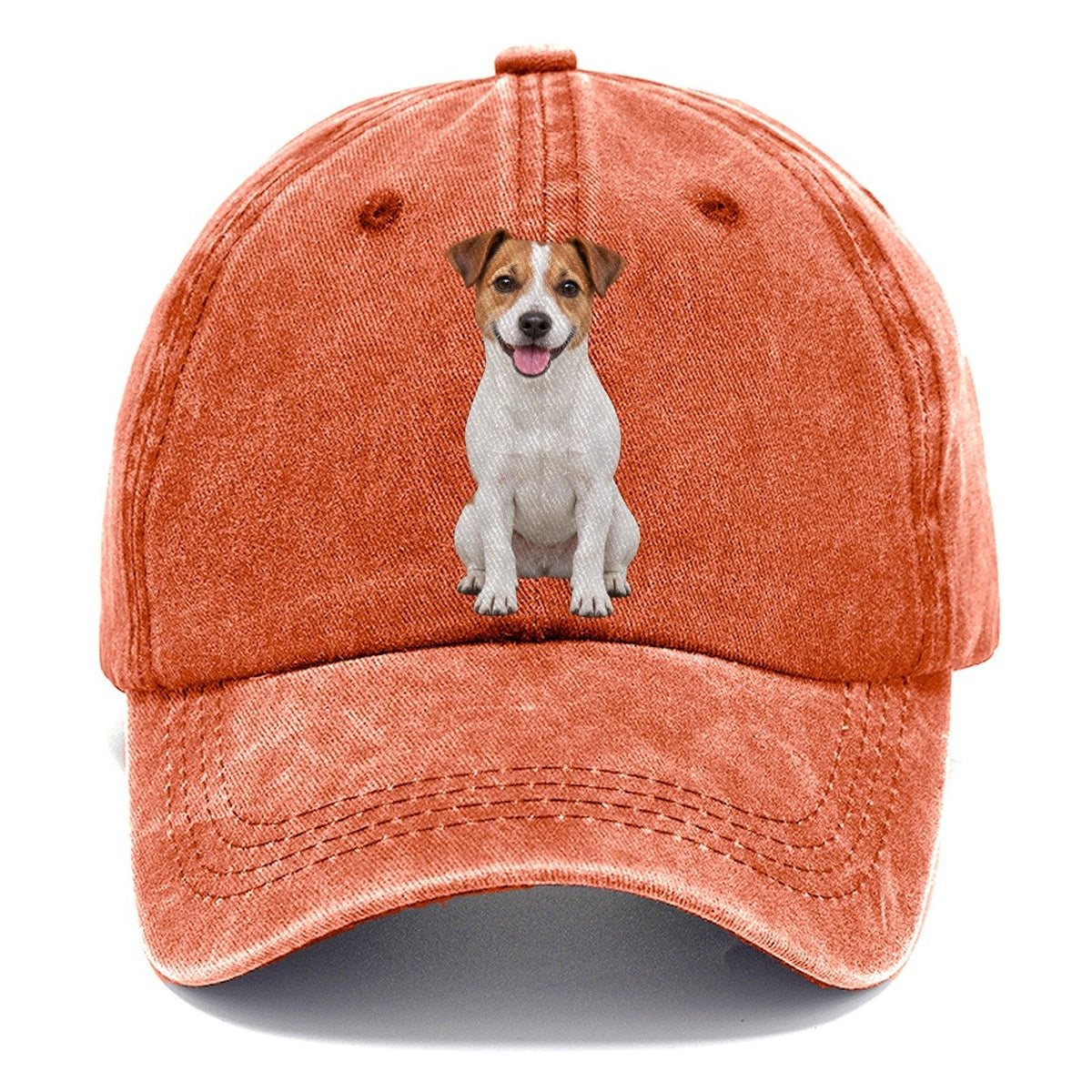 Jack Russell Terrier Sitting Top Breeds Classic Cap – Terracotta Clay
