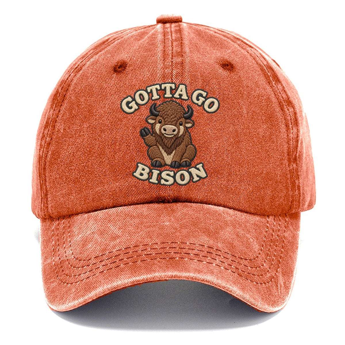 Bison Animal Puns Classic Cap – Terracotta Clay