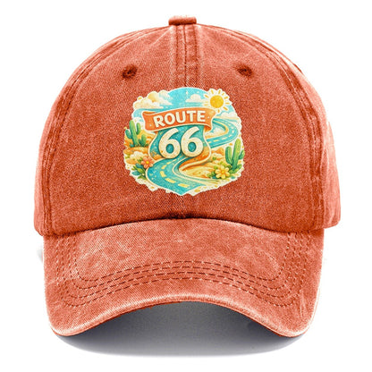 Route 66 Highway Shield Classic Cap – Terracotta Clay