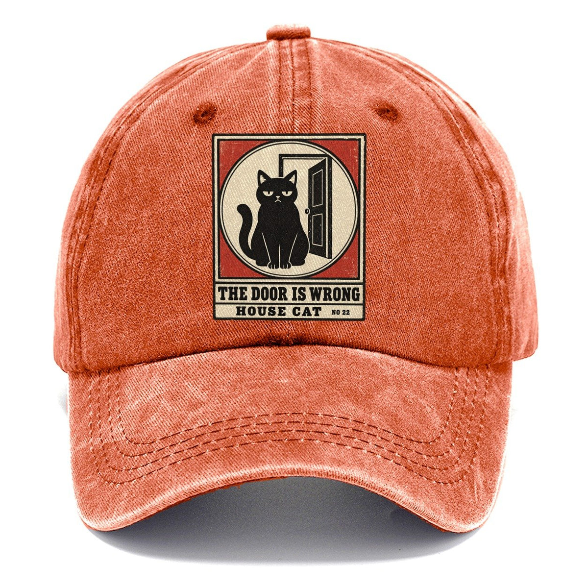 The Door Is Wrong Neko Says No Classic Cap – Terracotta Clay