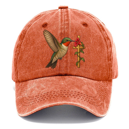 Hummingbird With Cross Classic Cap – Terracotta Clay