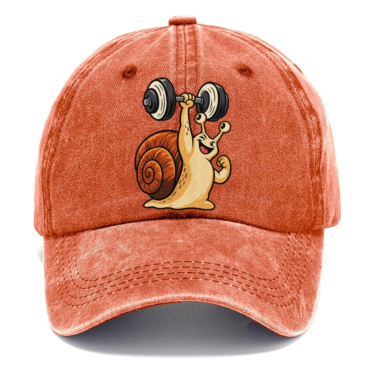 Snail Slow Gains Animal Lifters Classic Cap – Terracotta Clay