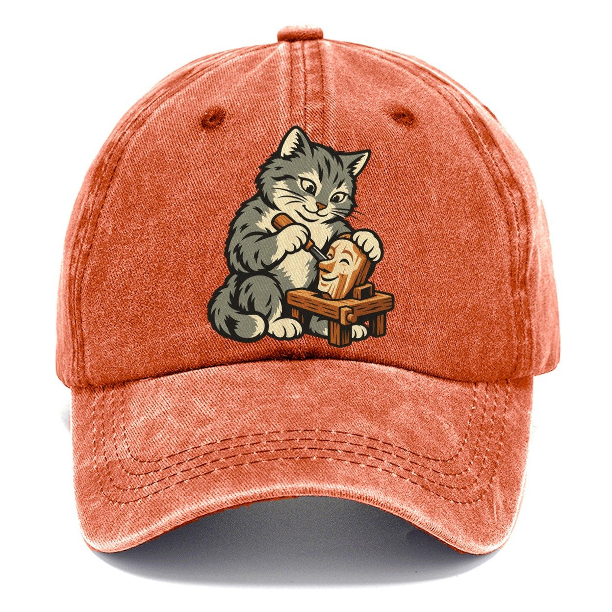 Cat Marionette Carver Sundown Familiars Classic Cap – Terracotta Clay