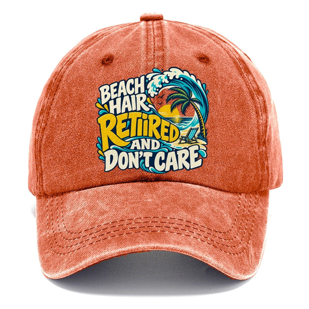 Beach Hair Retired And Don't Care Coastal Living Classic Cap – Terracotta Clay