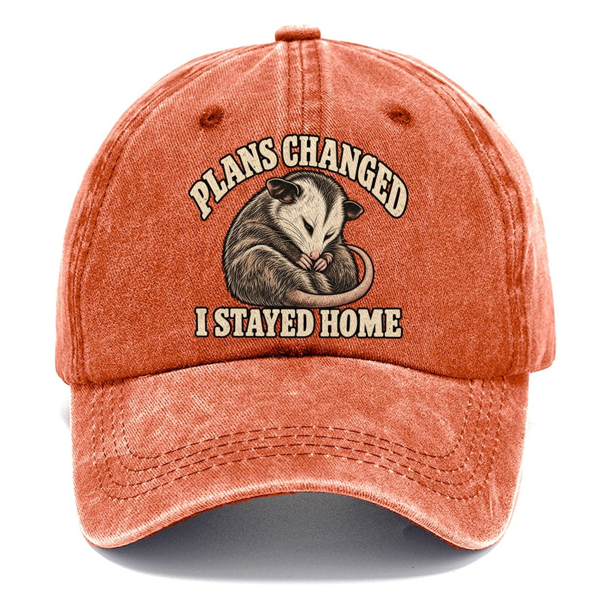 Opossum Staying Home Character Club Classic Cap – Terracotta Clay