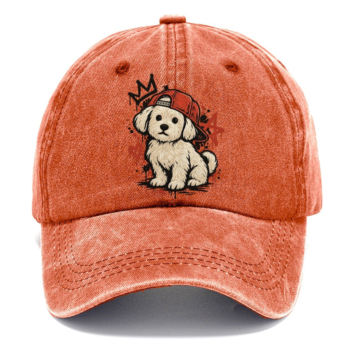 Graffiti Puppy Red Classic Cap – Terracotta Clay