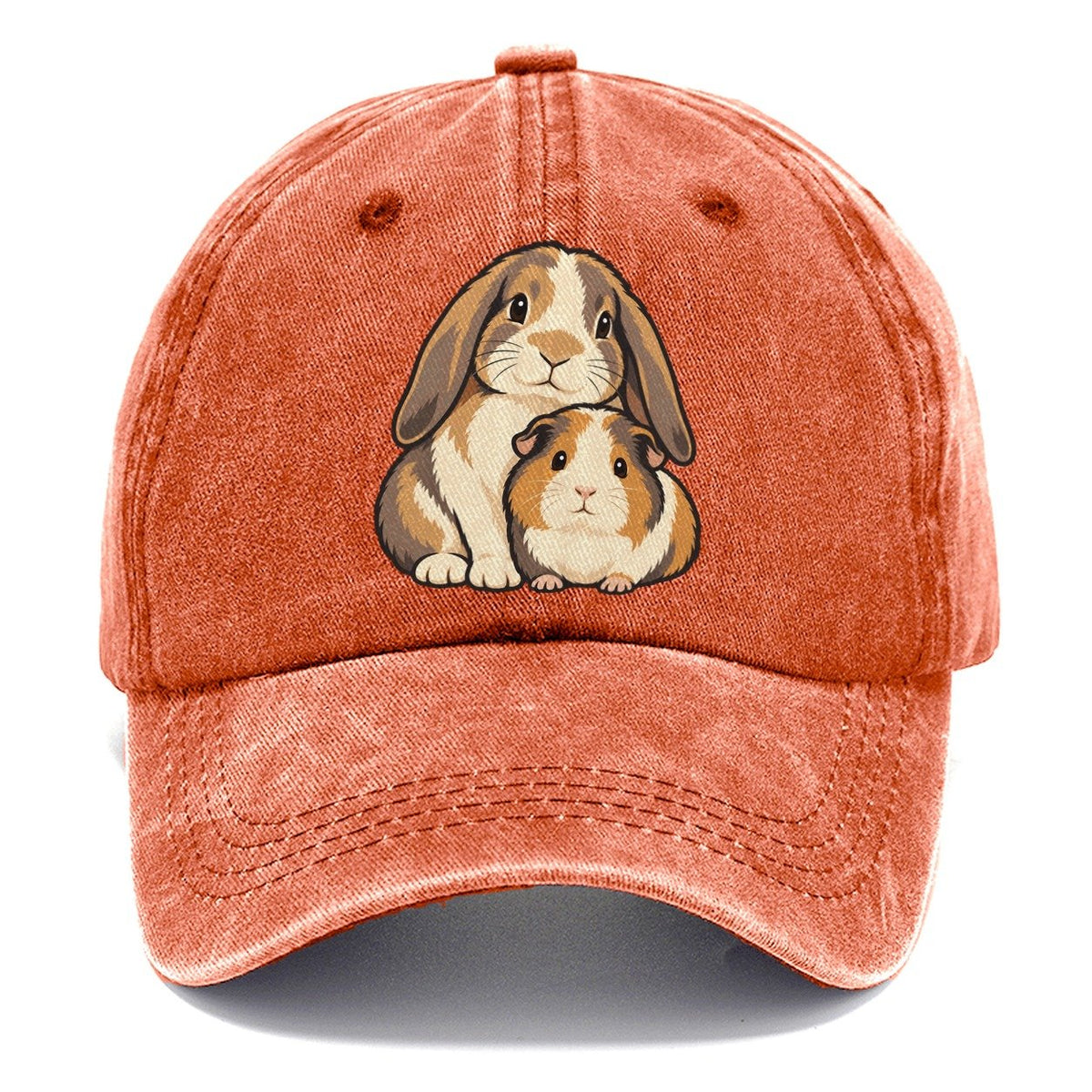 Rabbit And Guinea Pig Small Pet Logos Classic Cap – Terracotta Clay