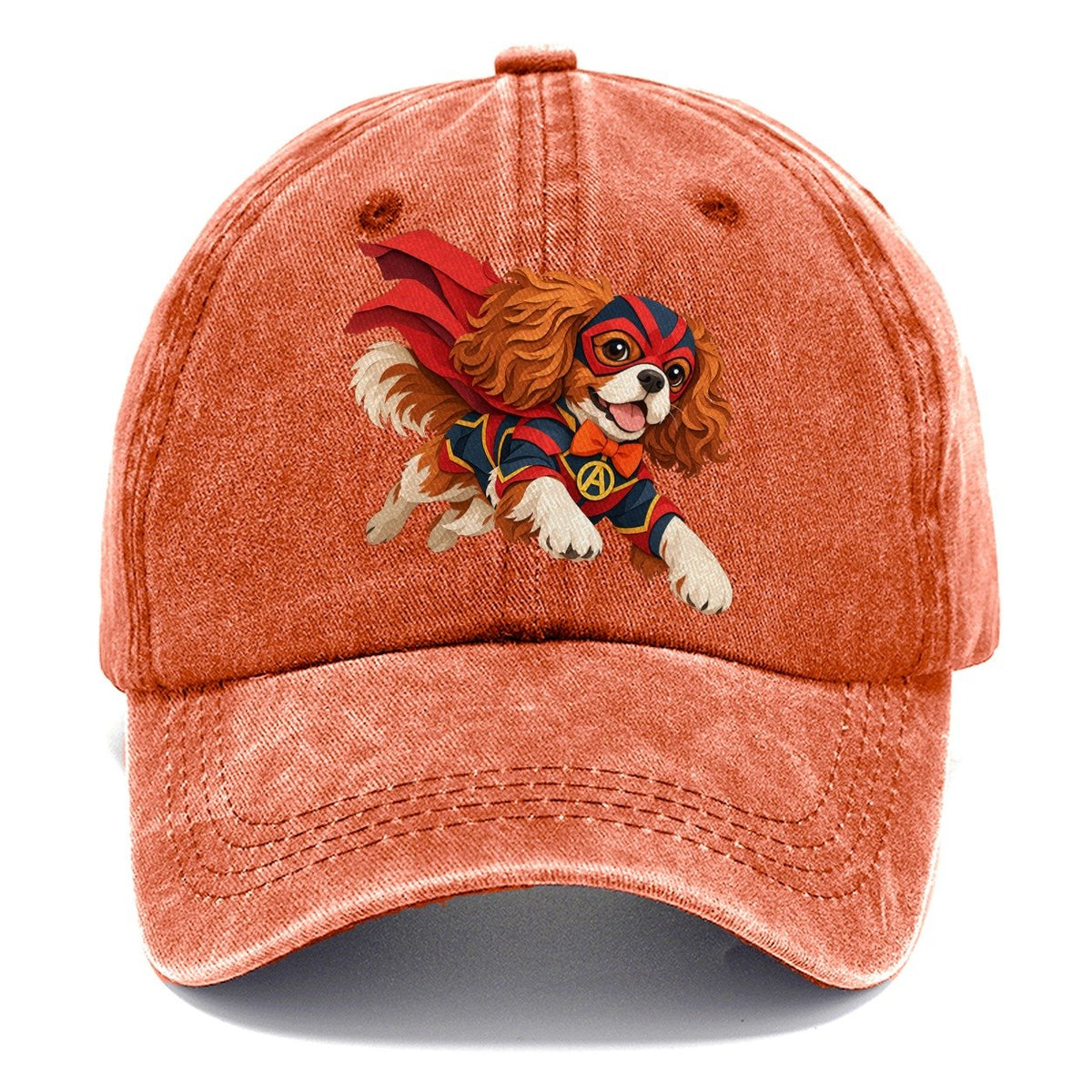 Superhero Cavalier Spaniel Classic Cap – Terracotta Clay