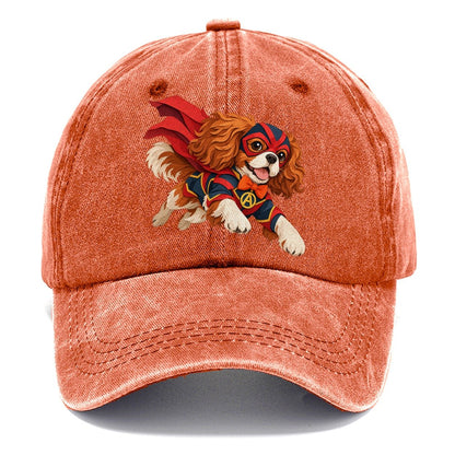 Superhero Cavalier Spaniel Classic Cap – Terracotta Clay