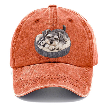 Miniature Schnauzer Silhouette Classic Cap – Terracotta Clay