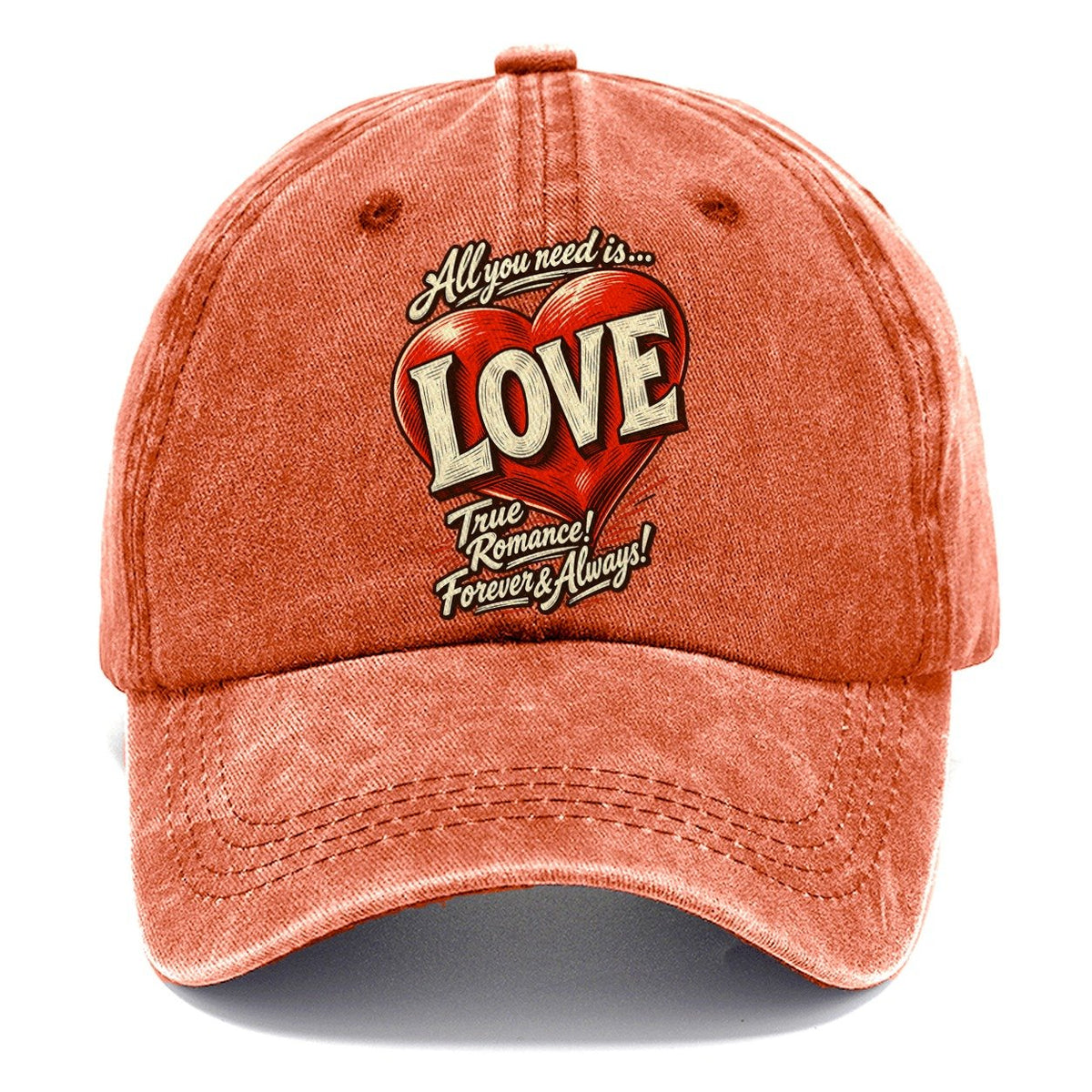 All You Need Is Love Heart Classic Cap – Terracotta Clay