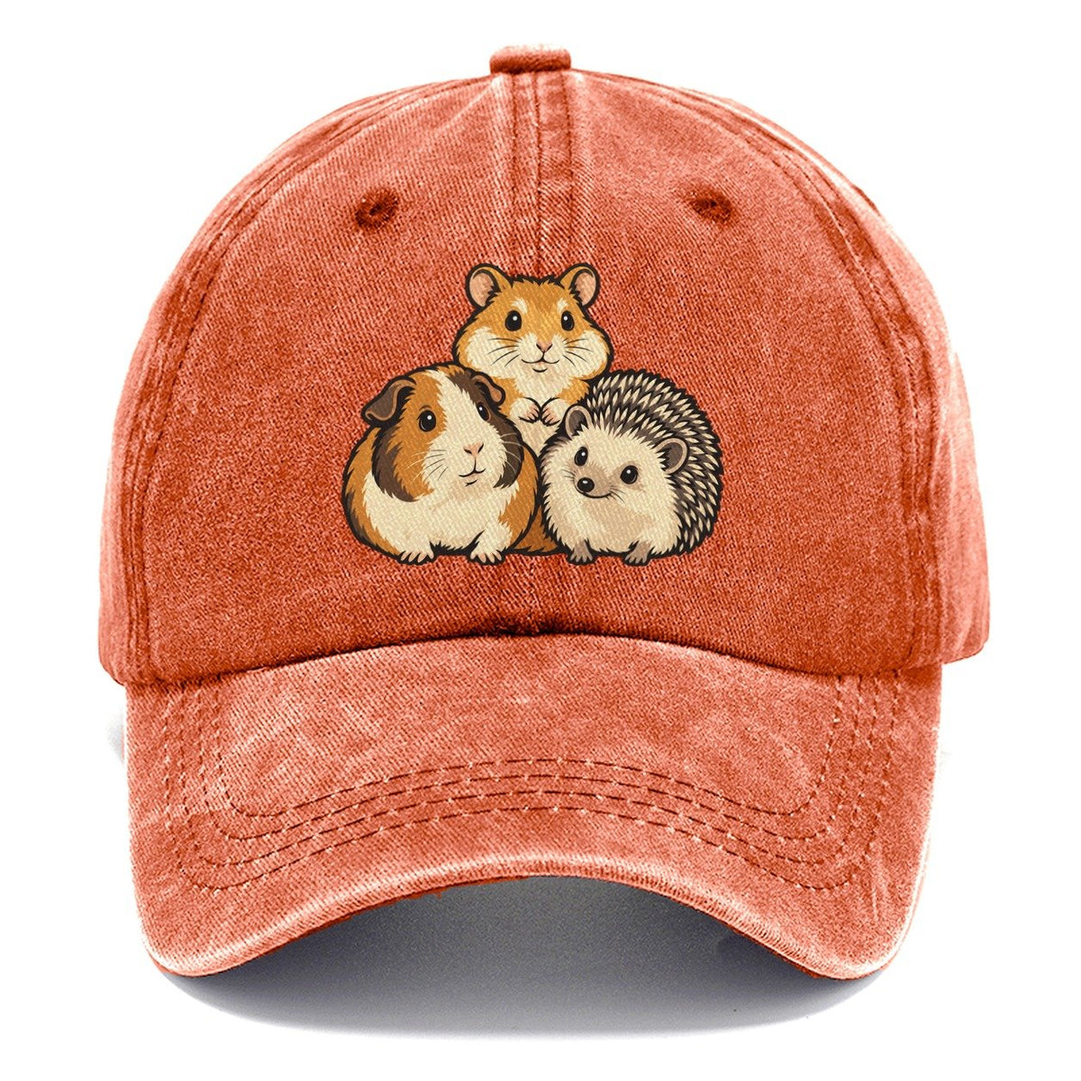 Three Tiny Faces Small Pet Logos Classic Cap – Terracotta Clay