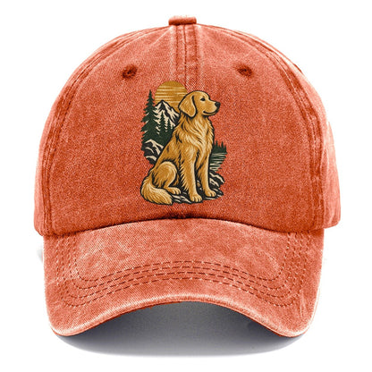 Golden Retriever Mountain Lake Classic Cap – Terracotta Clay