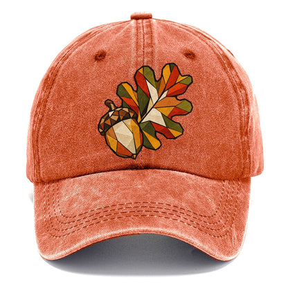 Oak Leaf And Acorn Wildwood Mosaic Classic Cap – Terracotta Clay