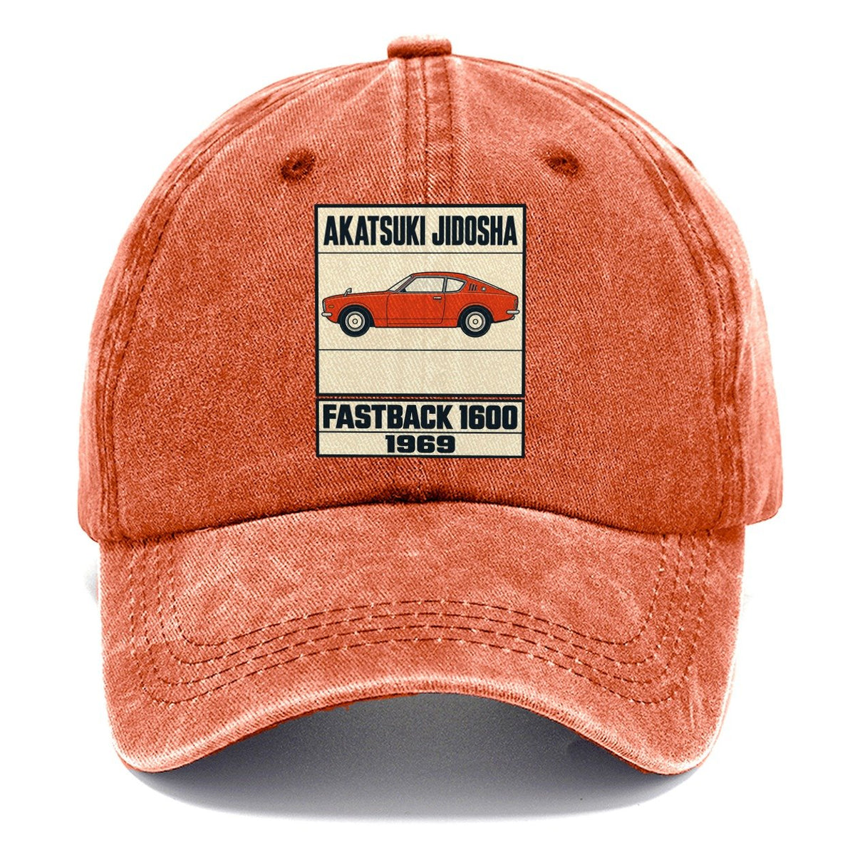 Akatsuki Fastback Showa Speed Plates Classic Cap – Terracotta Clay