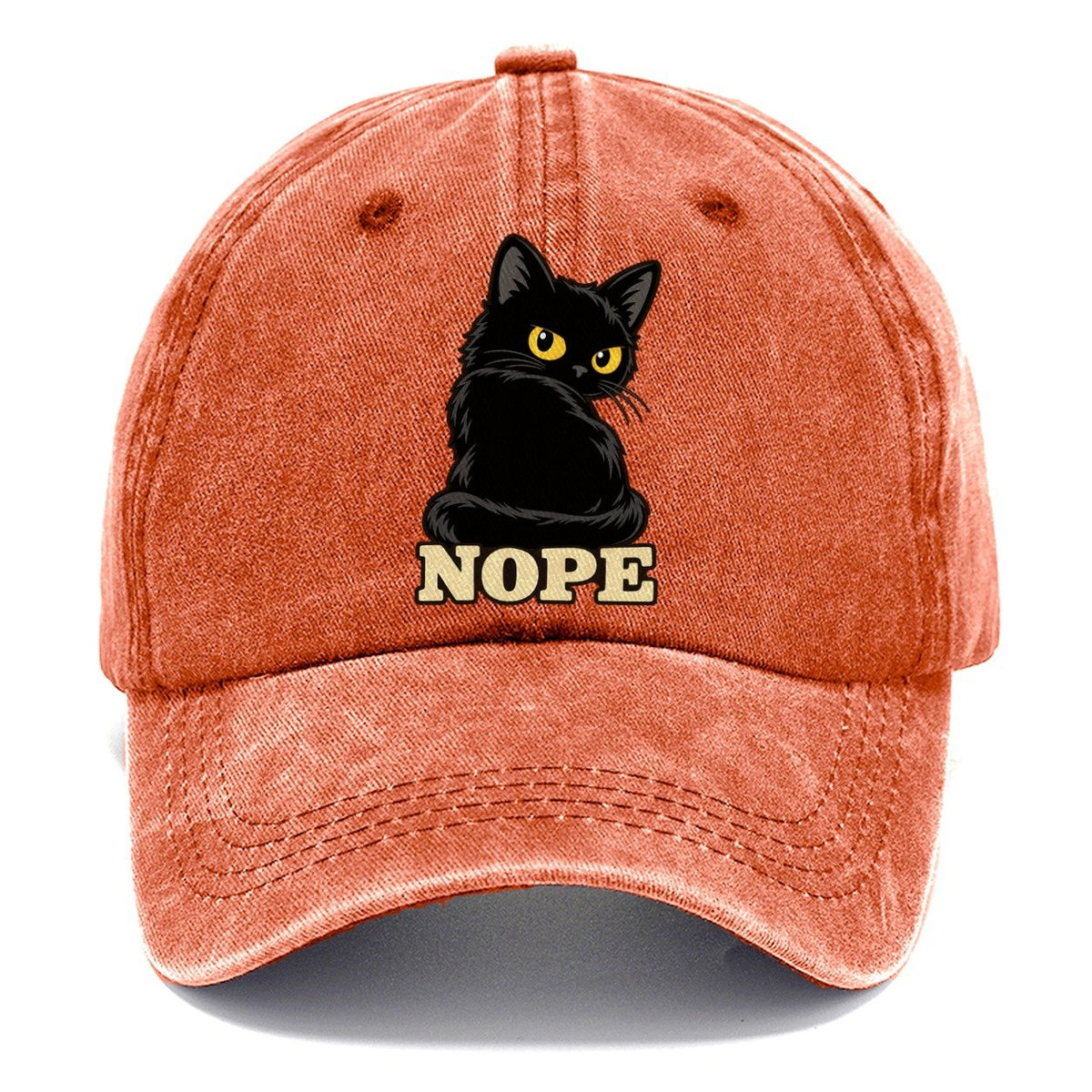 Black Cat Nope Fan Favorites Classic Cap – Terracotta Clay