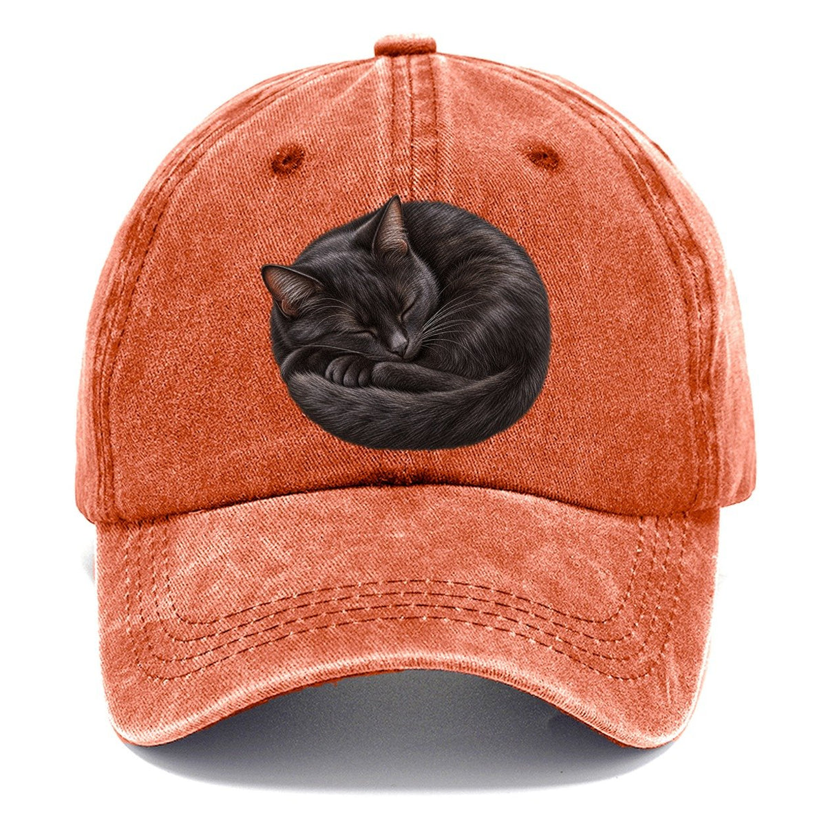 Black Cat Tail Crescent Nap Pastimes Companions Classic Cap – Terracotta Clay