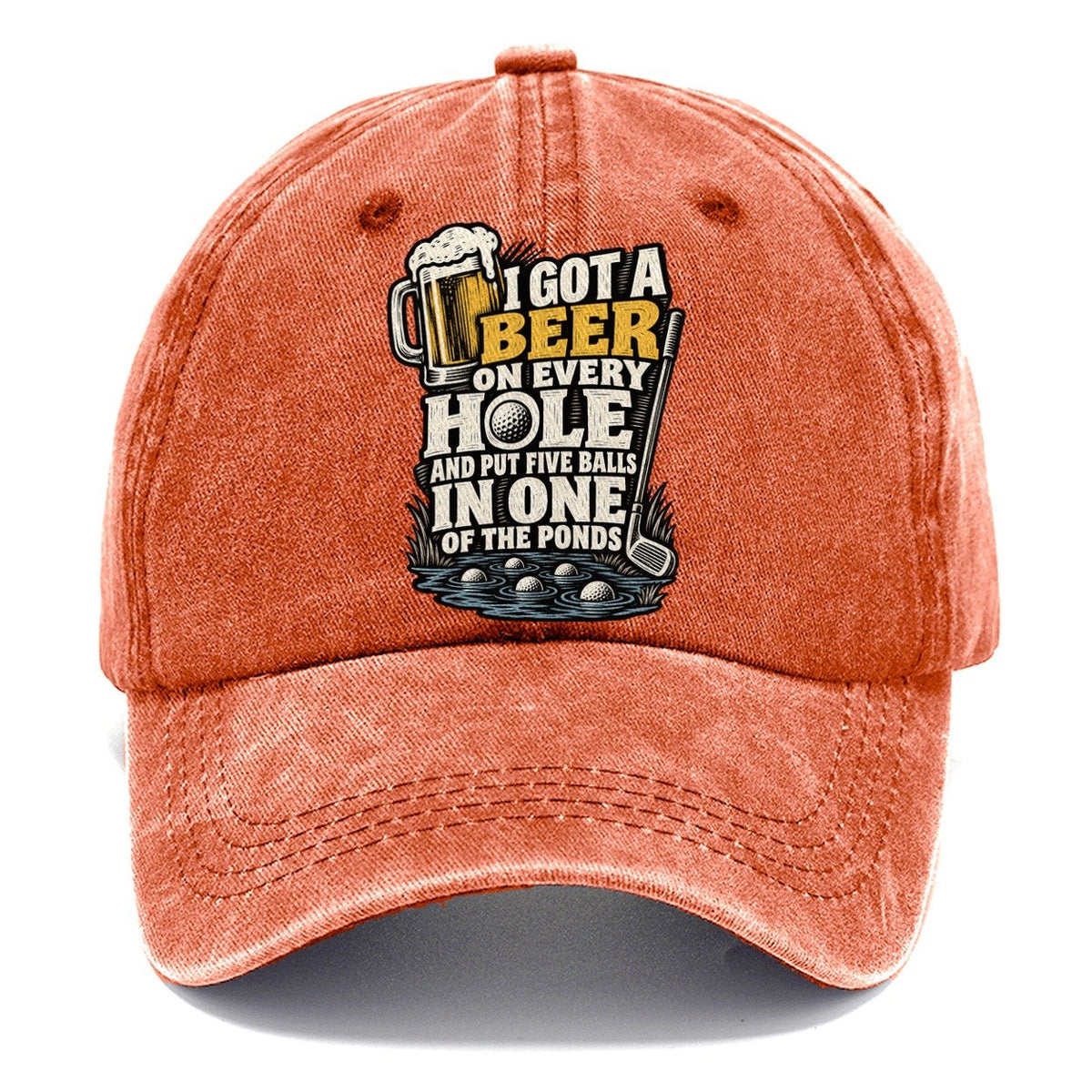 Beer on Every Hole Classic Cap – Terracotta Clay