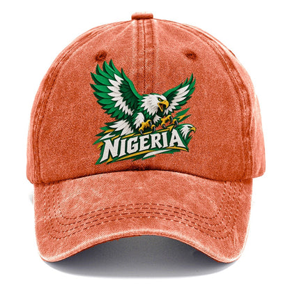 Nigeria Cut-Paper Retro Badge Classic Cap – Terracotta Clay