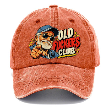 Old Fuckers Club Pointing Grandpa Classic Cap – Terracotta Clay
