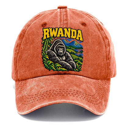 Rwanda Woodcut Badge Logo Classic Cap – Terracotta Clay
