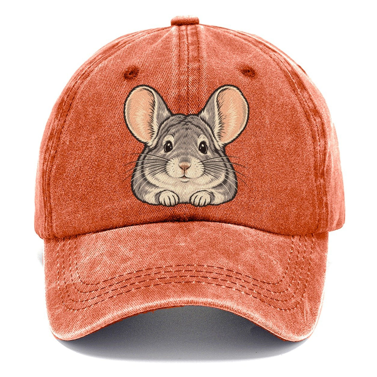 Chinchilla Big Ears Small Pet Logos Classic Cap – Terracotta Clay
