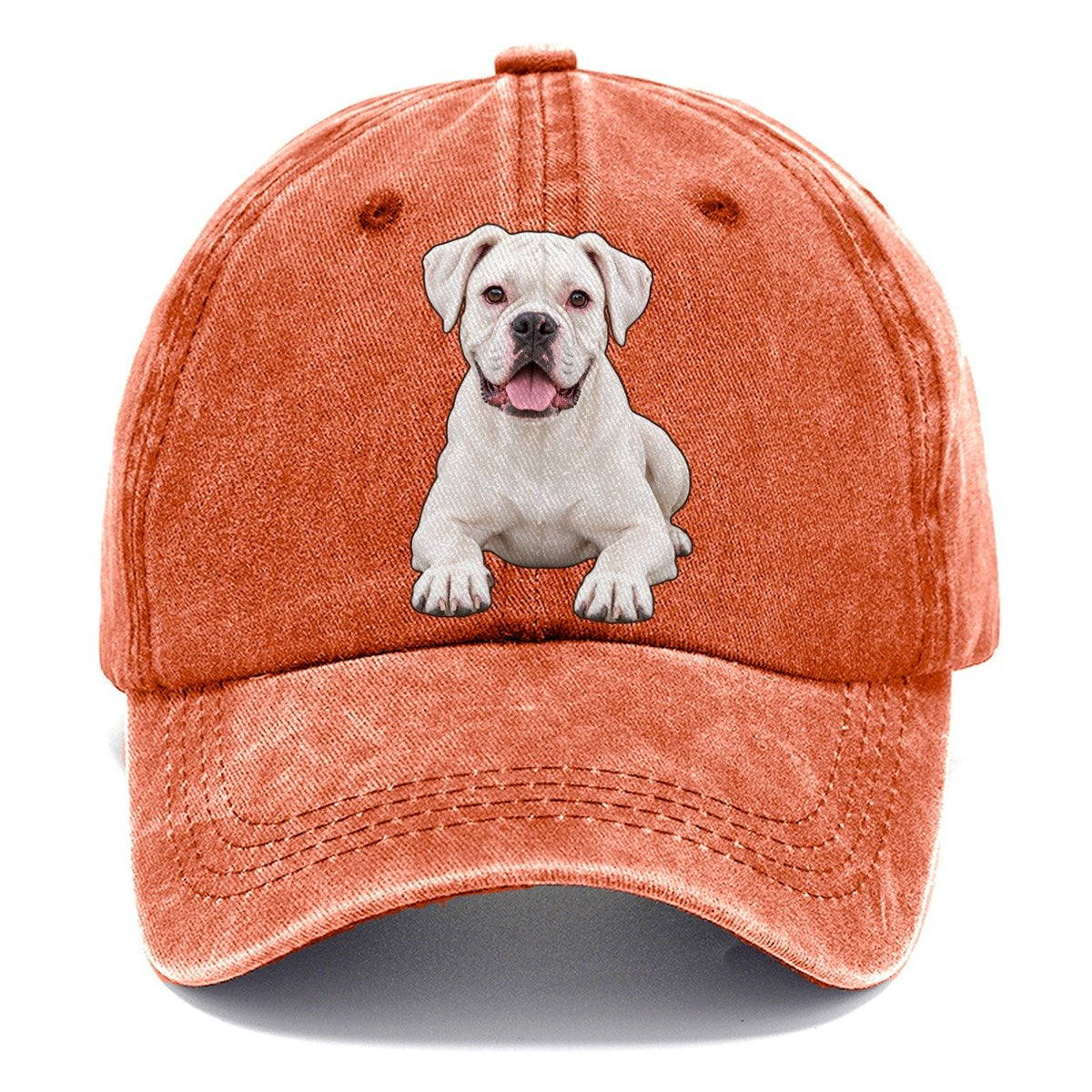 White Boxer Classic Cap – Terracotta Clay