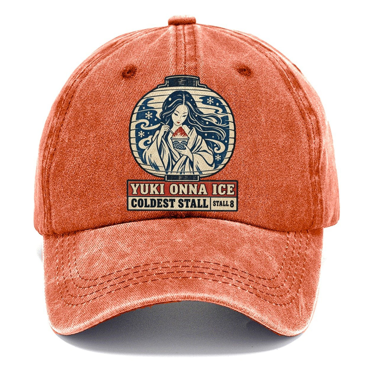 Yuki Onna Ice Yokai Night Market Classic Cap – Terracotta Clay