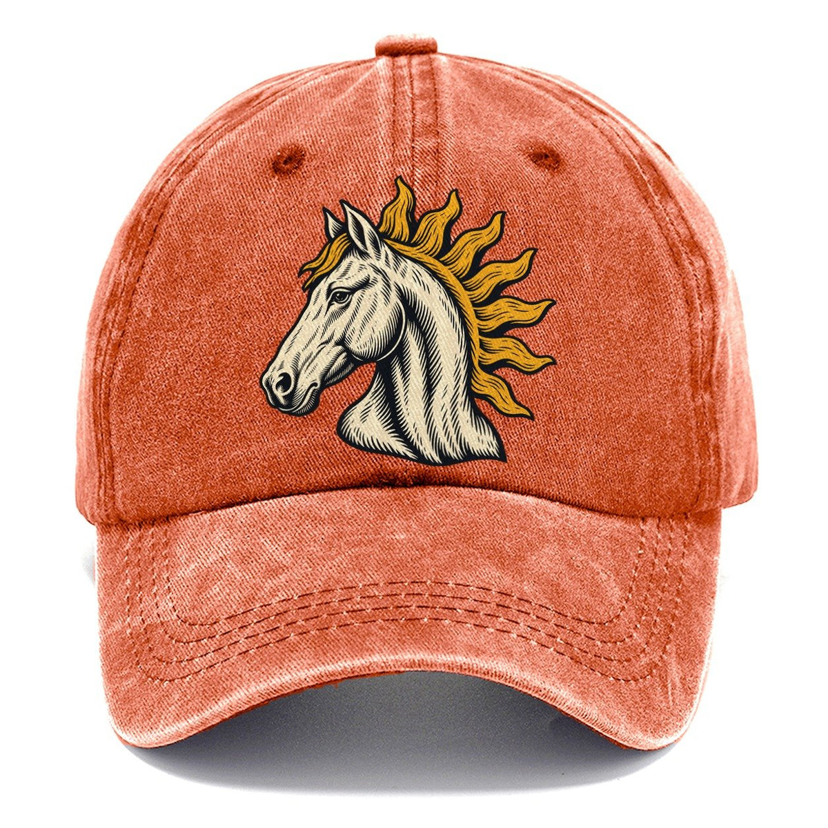 Horse Sun Mane Sundown Familiars Classic Cap – Terracotta Clay