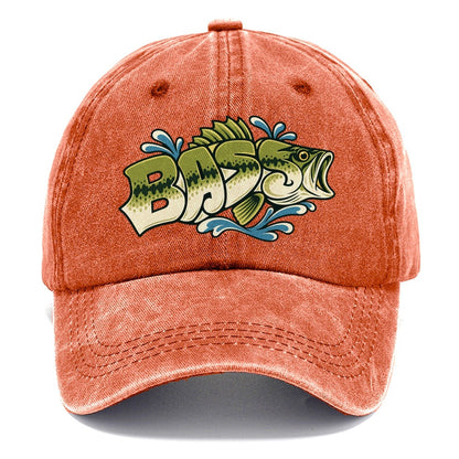 Bass Fish Lettering Classic Cap – Terracotta Clay