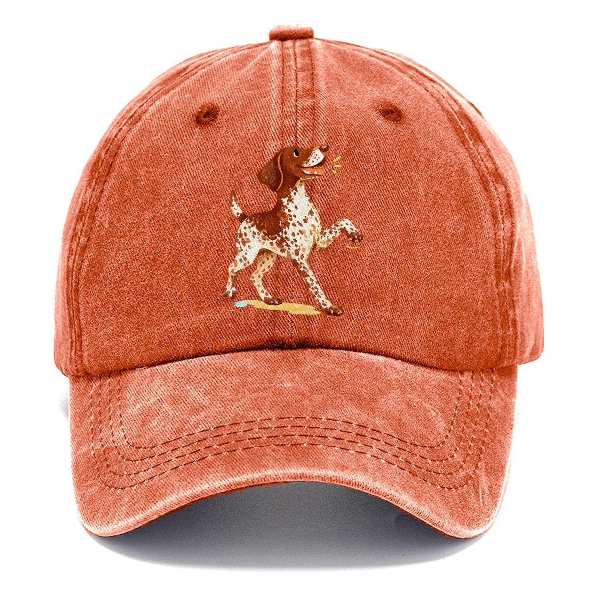 Brown and White Spotted Dog Classic Cap – Terracotta Clay