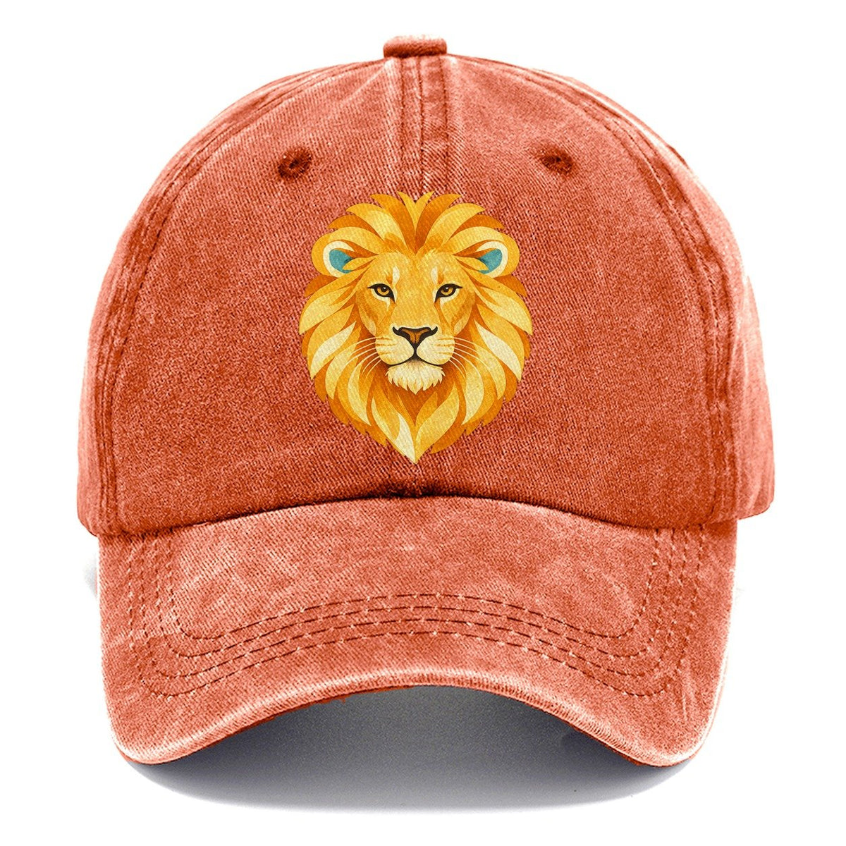 Golden Lion Head Classic Cap – Terracotta Clay