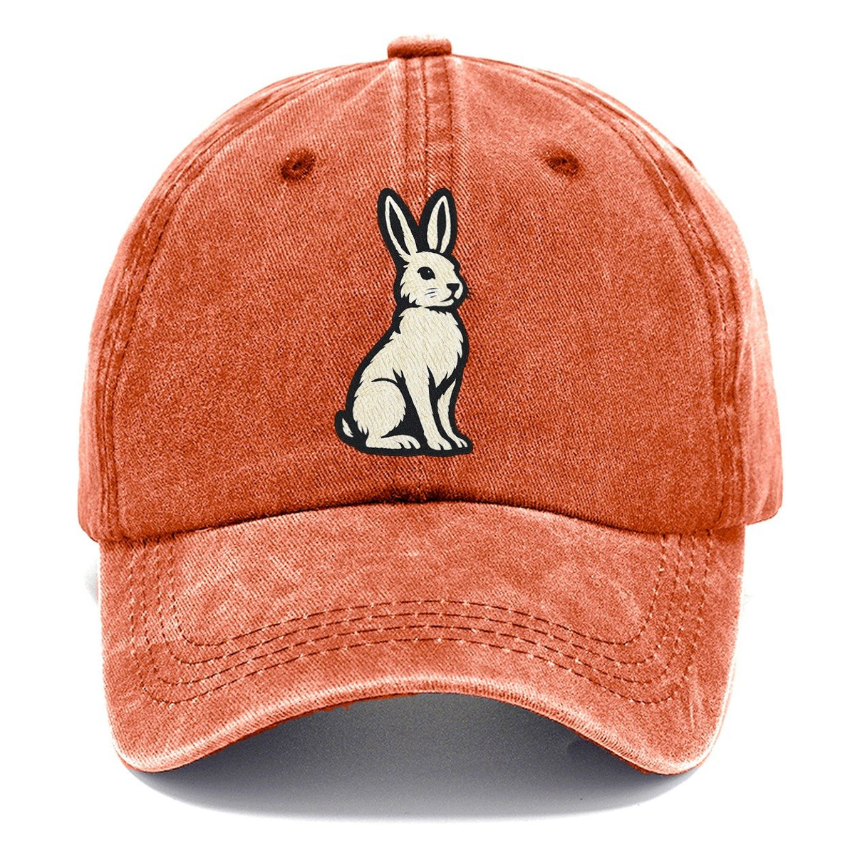 Cream Rabbit Profile Classic Cap – Terracotta Clay