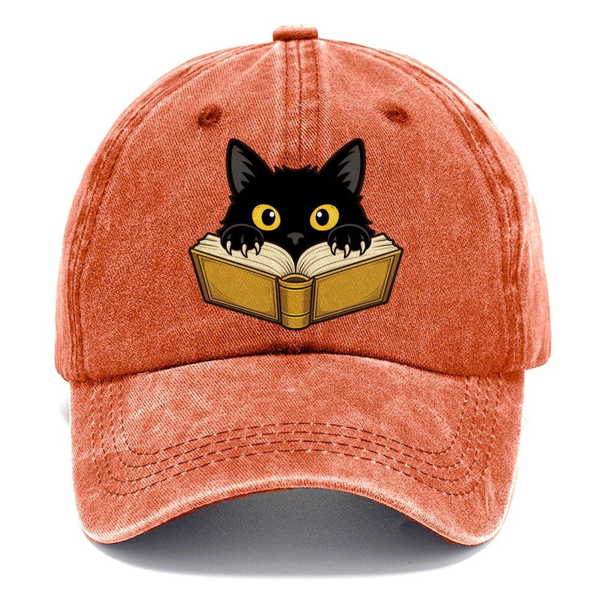 Black Cat Open Book Fan Favorites Classic Cap – Terracotta Clay