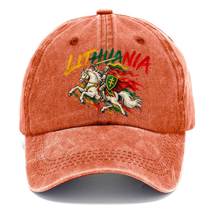 Lithuania Retro Badge Classic Cap – Terracotta Clay