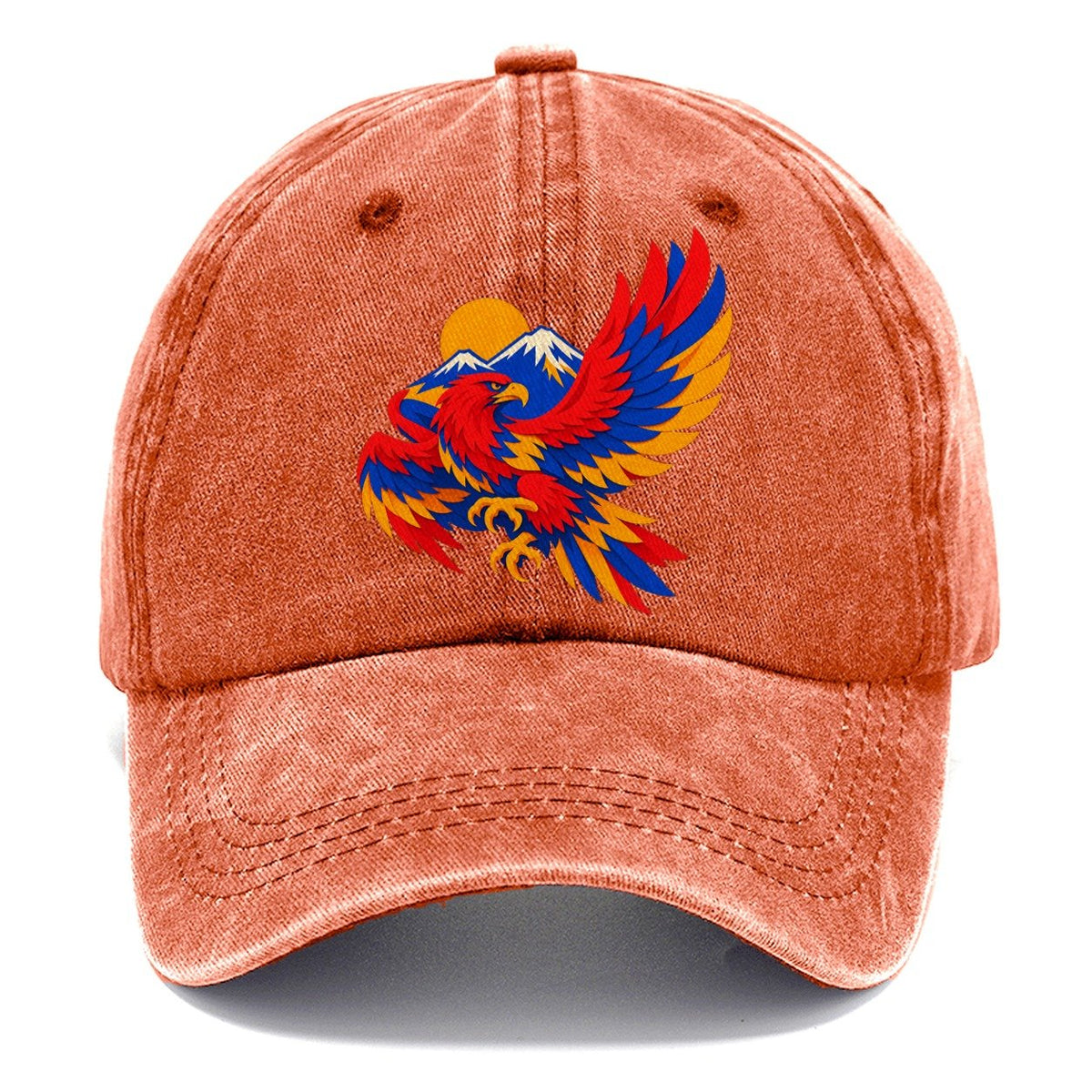Eagle Over Mountain Sun Classic Cap – Terracotta Clay