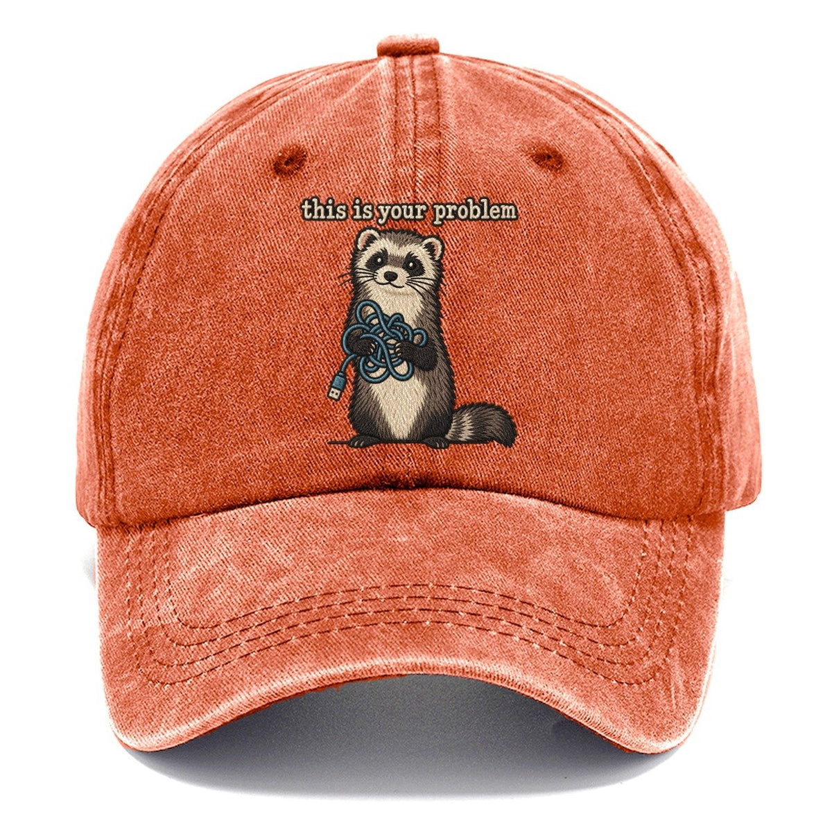 This Is Your Problem Strongly Worded Classic Cap – Terracotta Clay